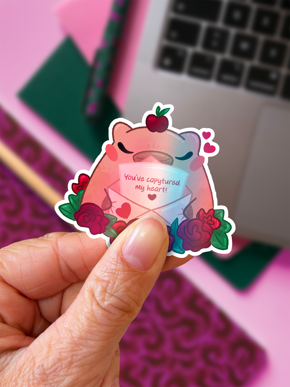 You’ve capytured my heart | Holographic Sticker