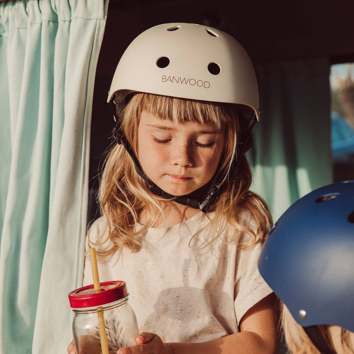 Casque Enfant - Crème Mat