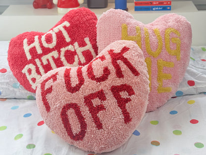Coussin Cœur « Fuck Off »