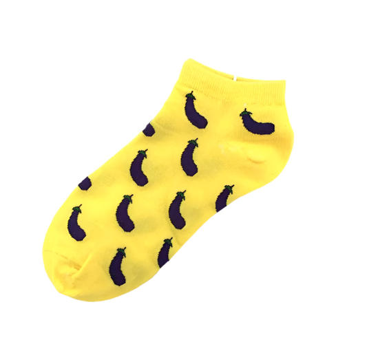 chaussettes courtes aubergines