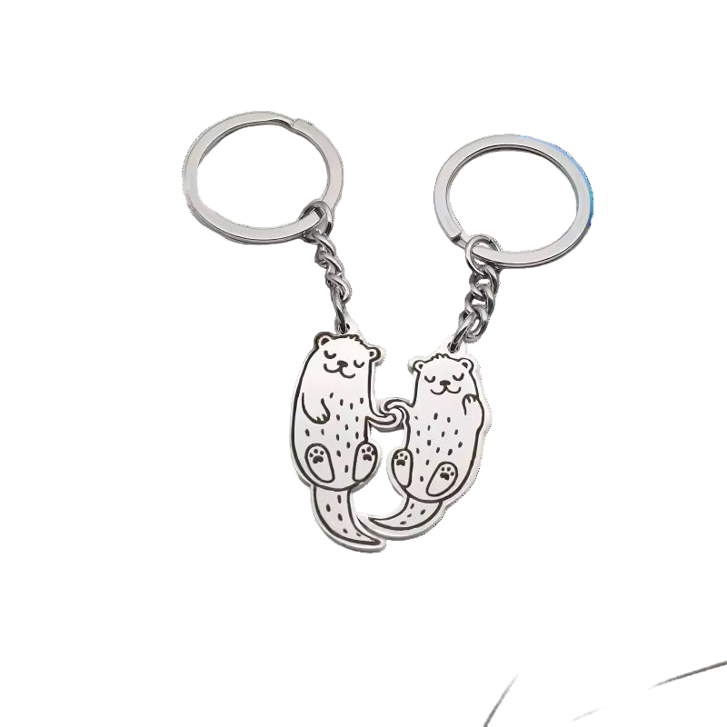 Otter Couple Keychain