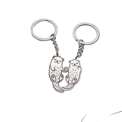 Otter Couple Keychain