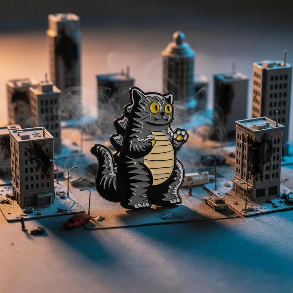 Catzilla Cat Pin