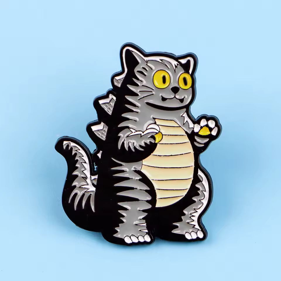 Catzilla Cat Pin