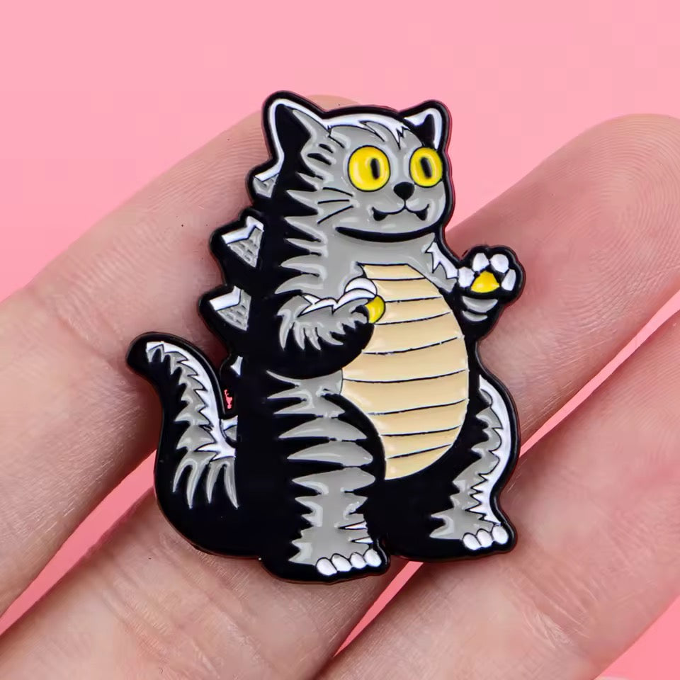 Catzilla Cat Pin