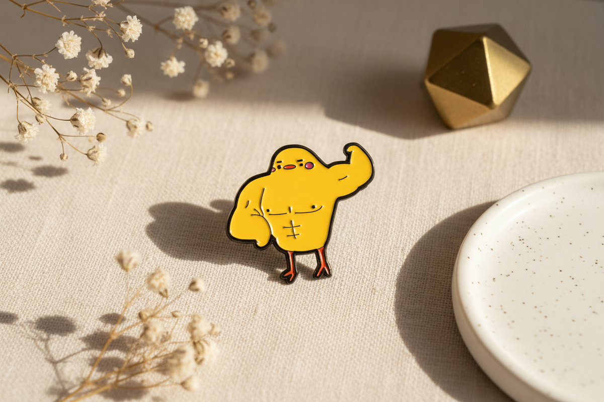 Muscular Yellow Duck Pin