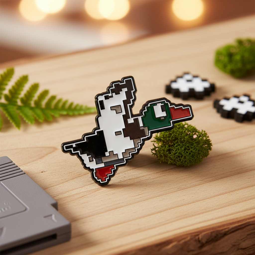Mallard Duck Pixel Art Pin