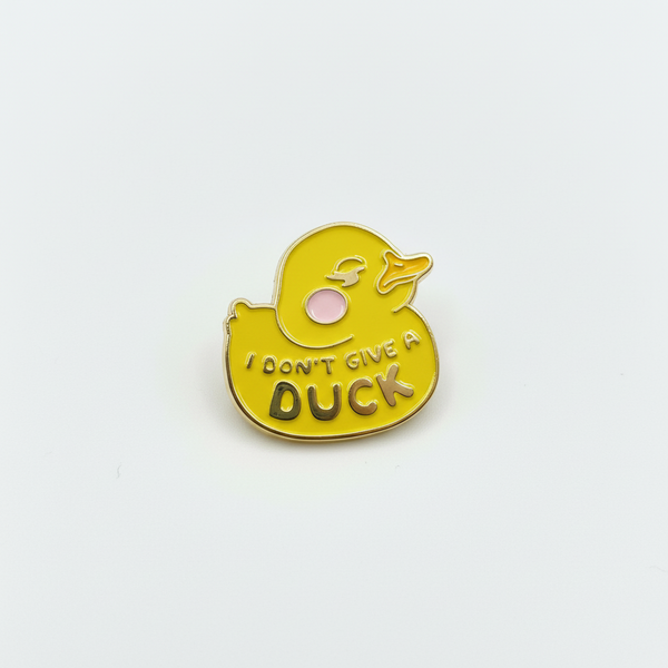 Photo produit - Pin’s Canard Jaune « I don’t give a Duck »