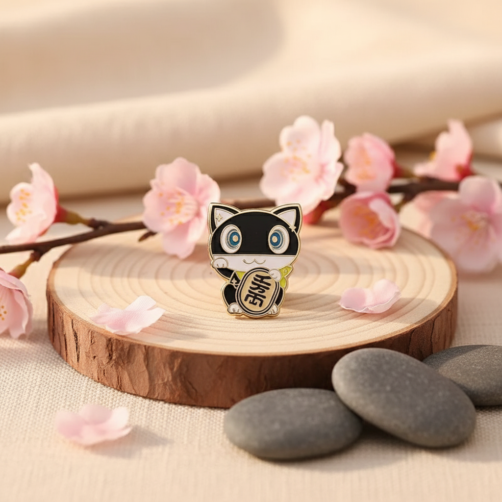 Anime Lucky Cat Pin