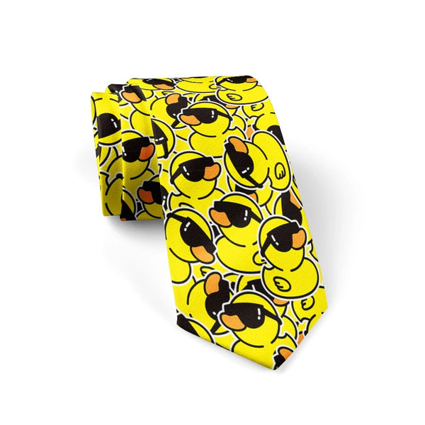 Yellow ducks with sunglasses tie
