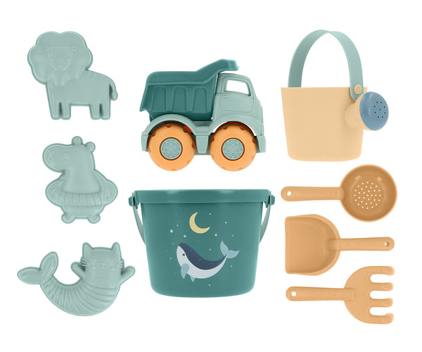 Teal Whale Beach Toy Set