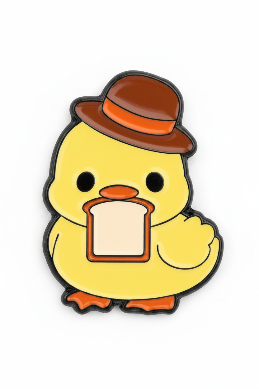 Pin’s Canard Jaune Gentleman au pain de mie