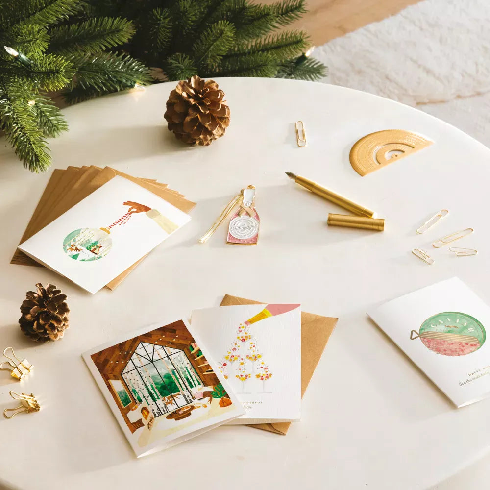 Xmas Ball Forest - Greeting Card