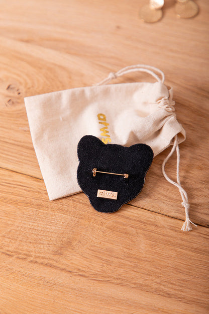 Black Leopard - Brooch