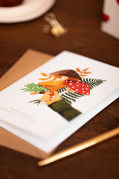 Winter Bouquet - Greeting card - Gold foil