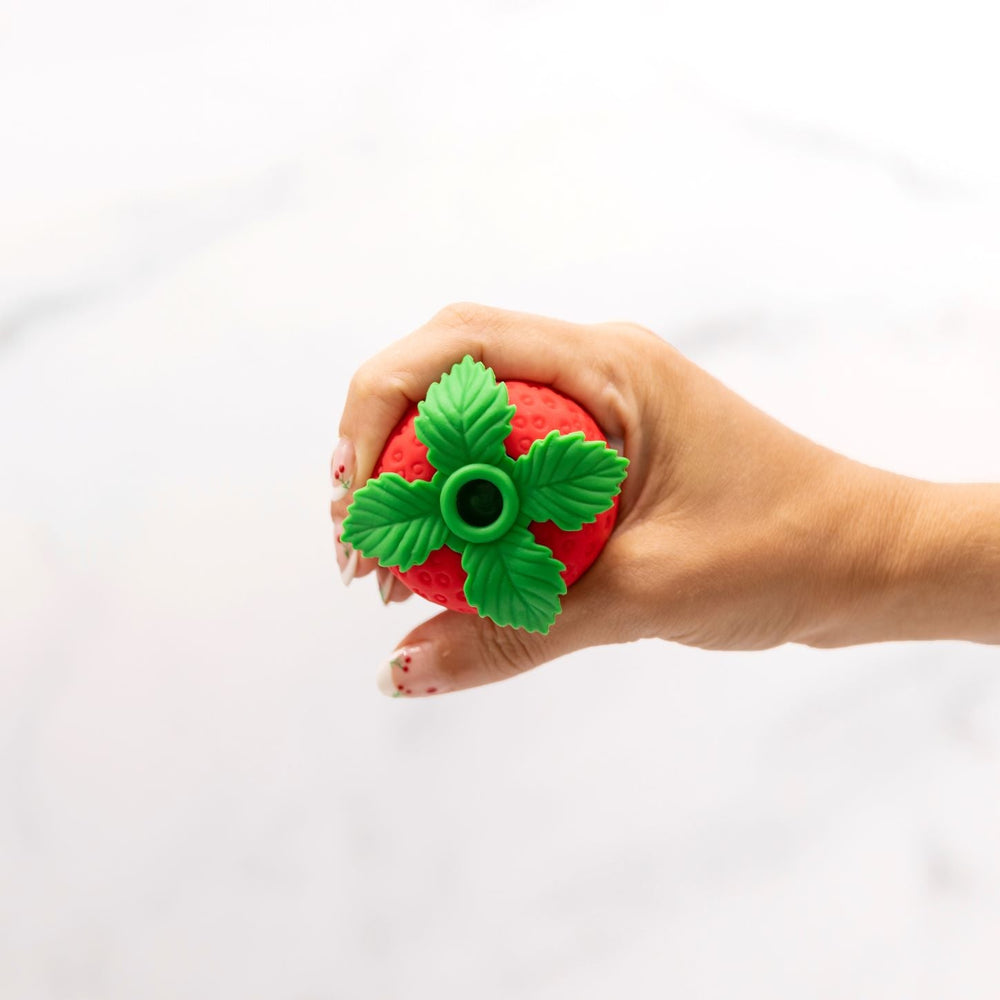 Vibromasseur Fraise avec Succion Emojibator