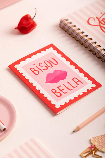 Duo Kisses Bella Stripes - A6 Pocket Notebook DUO