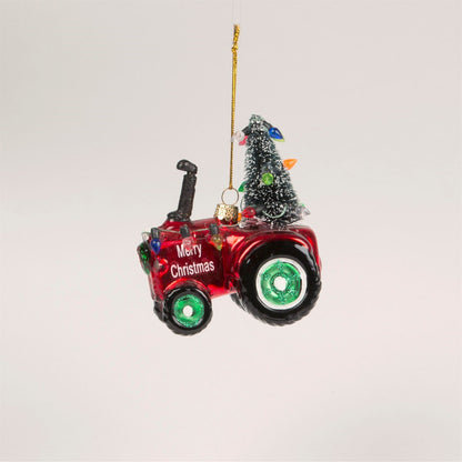 Boule de Noël Tracteur Festif