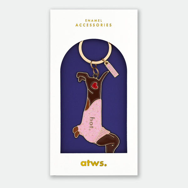Hot Dachshund - Keychain