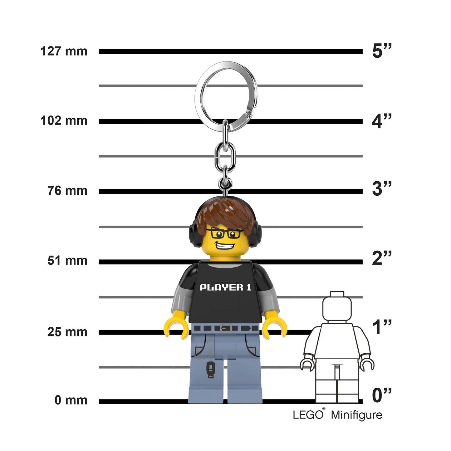 Porte-clés lumineux LEGO - Gamer - produit Joy Toy