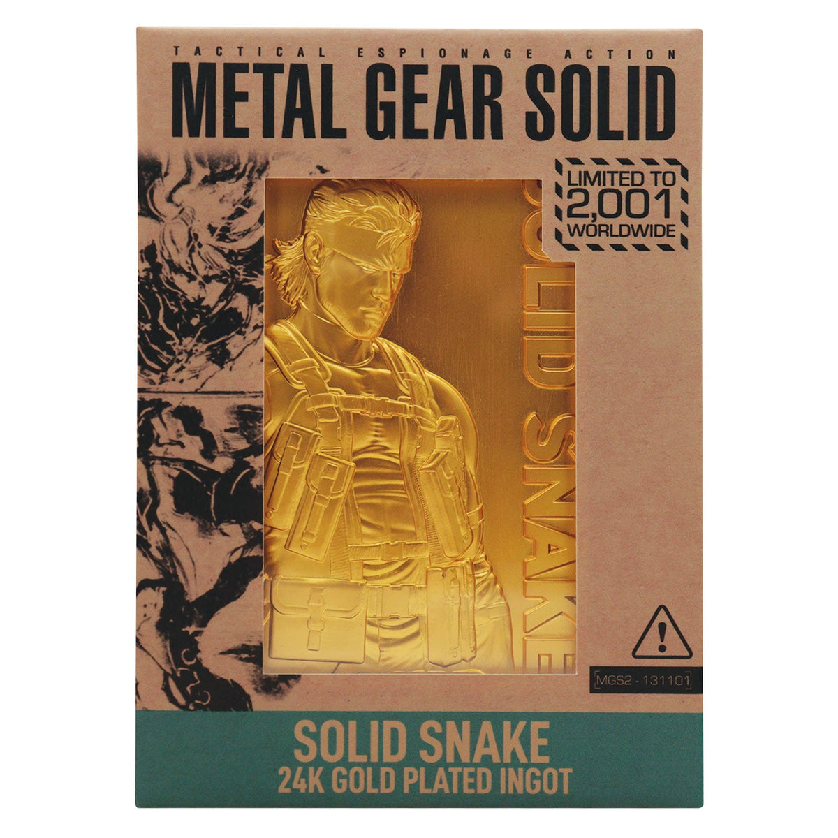 Metal Gear Solid Ingot Collector - 2 24k Gold Plated Snake
