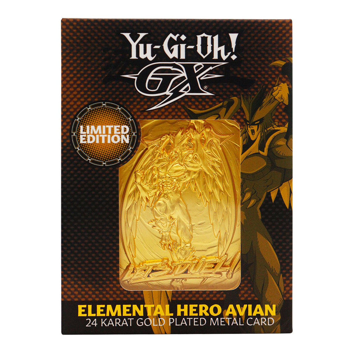Yu-Gi-Oh! Collector's Gold Plated Bar - GX Elemental Hero Avian 24K