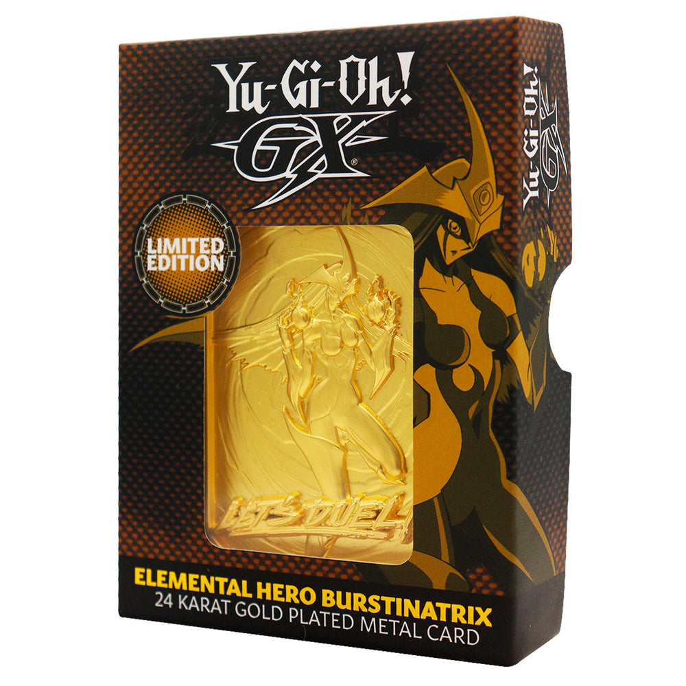 Lingot plaqué or collector Yu-Gi-Oh! - GX Elemental Hero Burstinatrix 24K