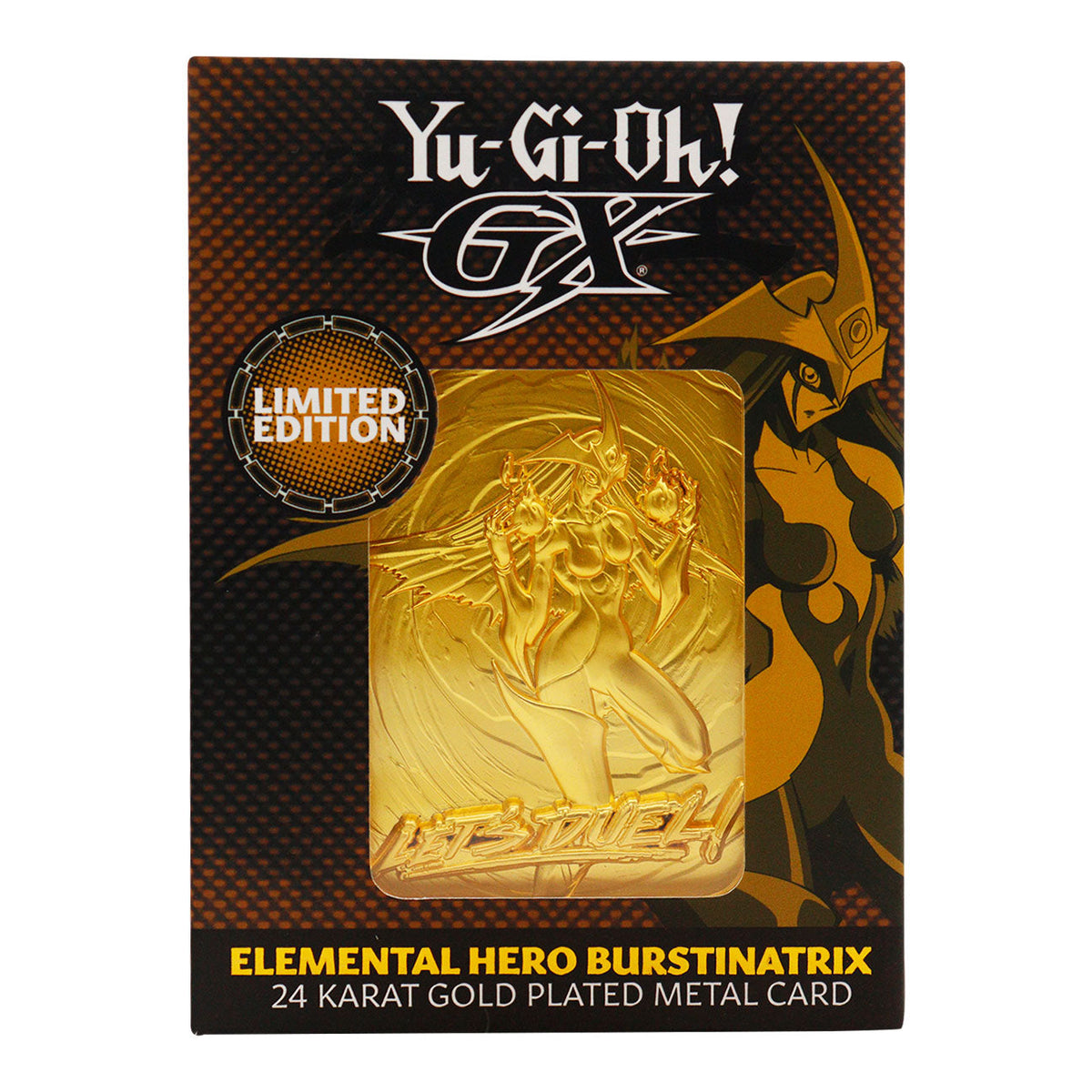Yu-Gi-Oh! Collector's Gold Plated Bar - GX Elemental Hero Burstinatrix 24K