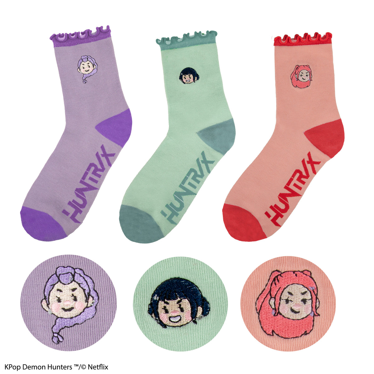 Set of 3 Pairs of HUNTR/X Socks