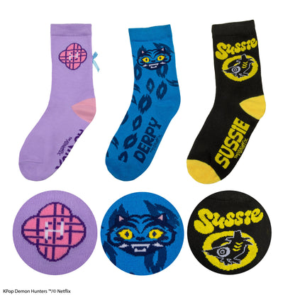 Set de 3 Paires de Chaussettes KPop Demon Hunters