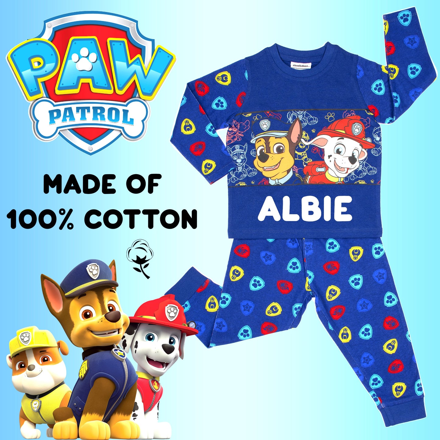 Paw Patrol Personalized Pyjamas