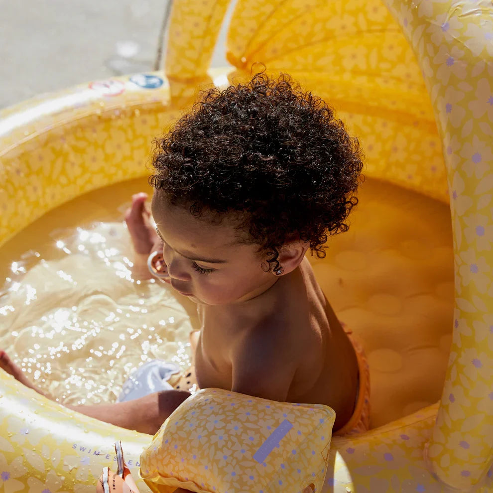 Kids Pool - Yellow - Florish - Ø 100 cm with Canopy