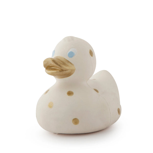 Elvis le Canard Pois Dorés – Jouet de bain et dentition bébé