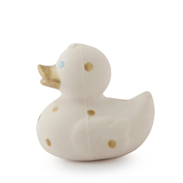 Elvis le Canard Pois Dorés – Jouet de bain et dentition bébé – vue produit 2