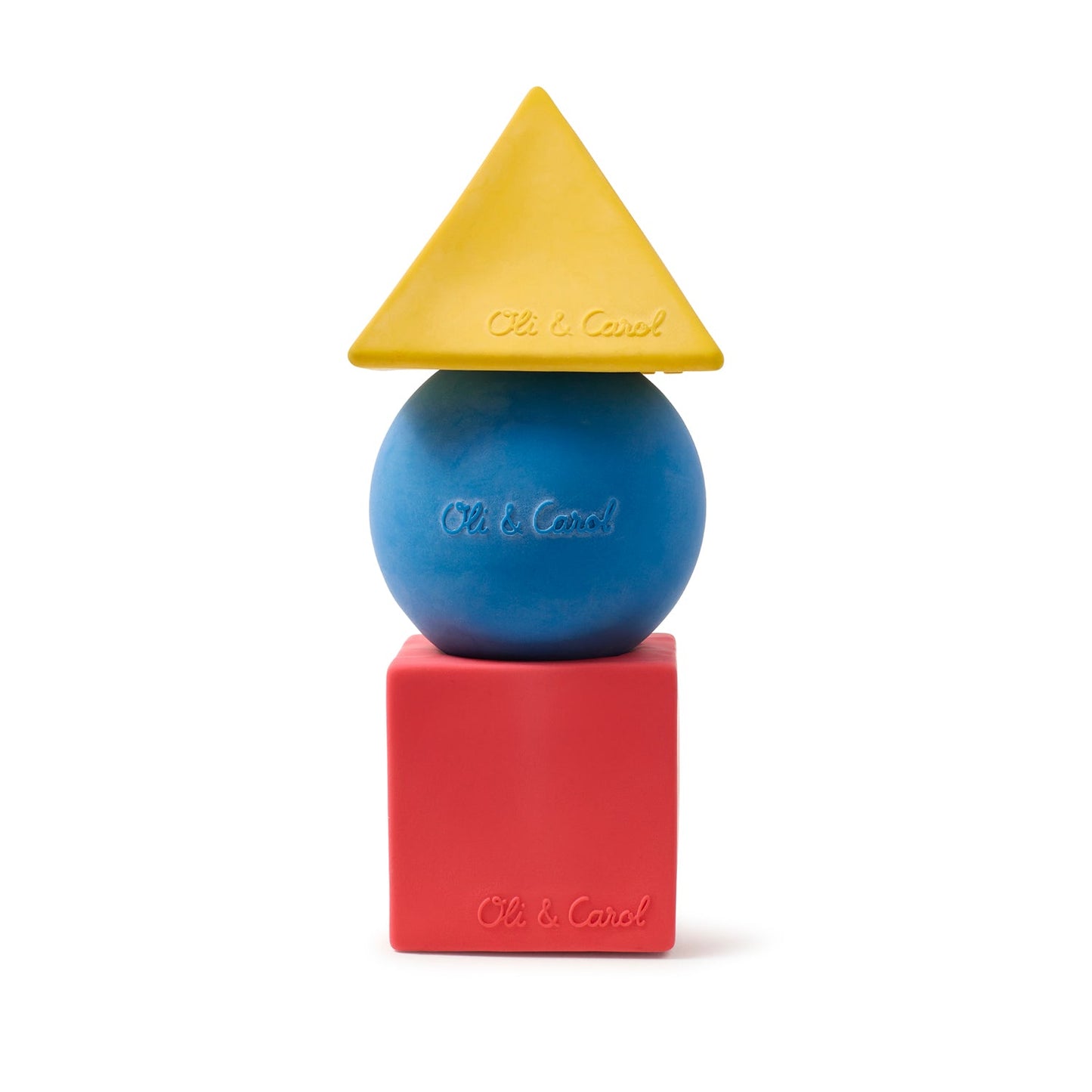 3 Figurines géométriques Blocs de jeu à empiler pour bébés Couleurs de base