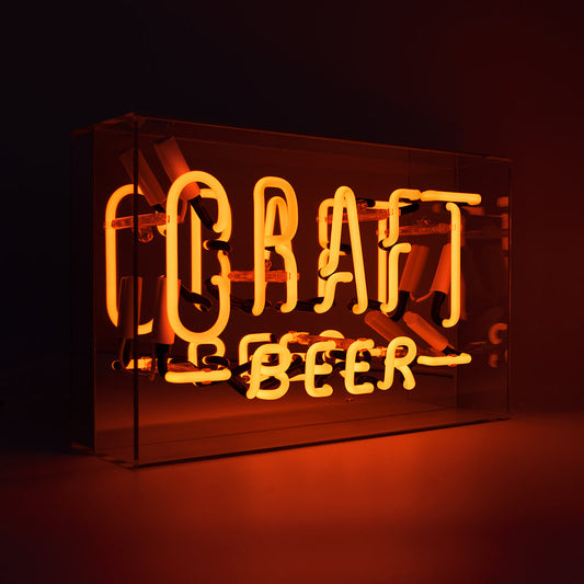 'Craft Beer' Large Glass Neon Sign