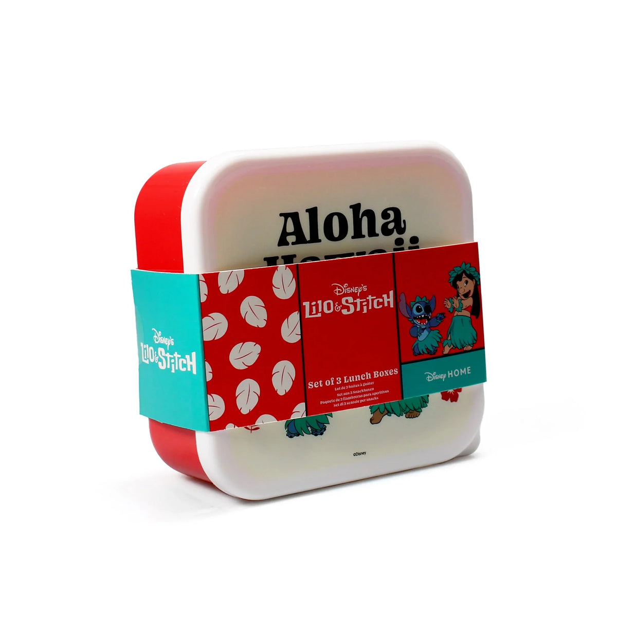 Set van 3 Disney-lunchboxen - Lilo & Stitch