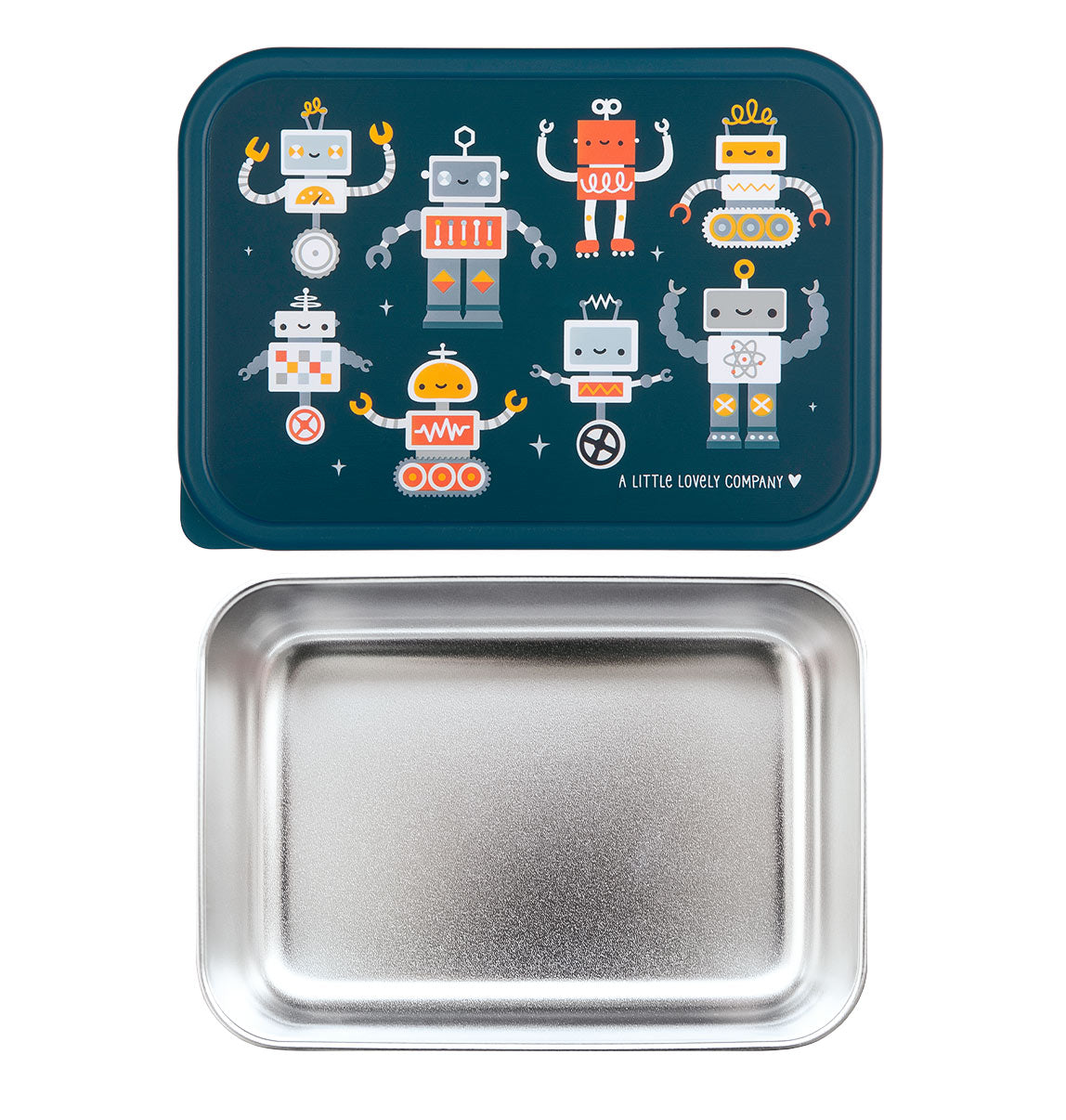 Boîte à déjeuner en inox - Robots – vue 5 – A Little Lovely Company