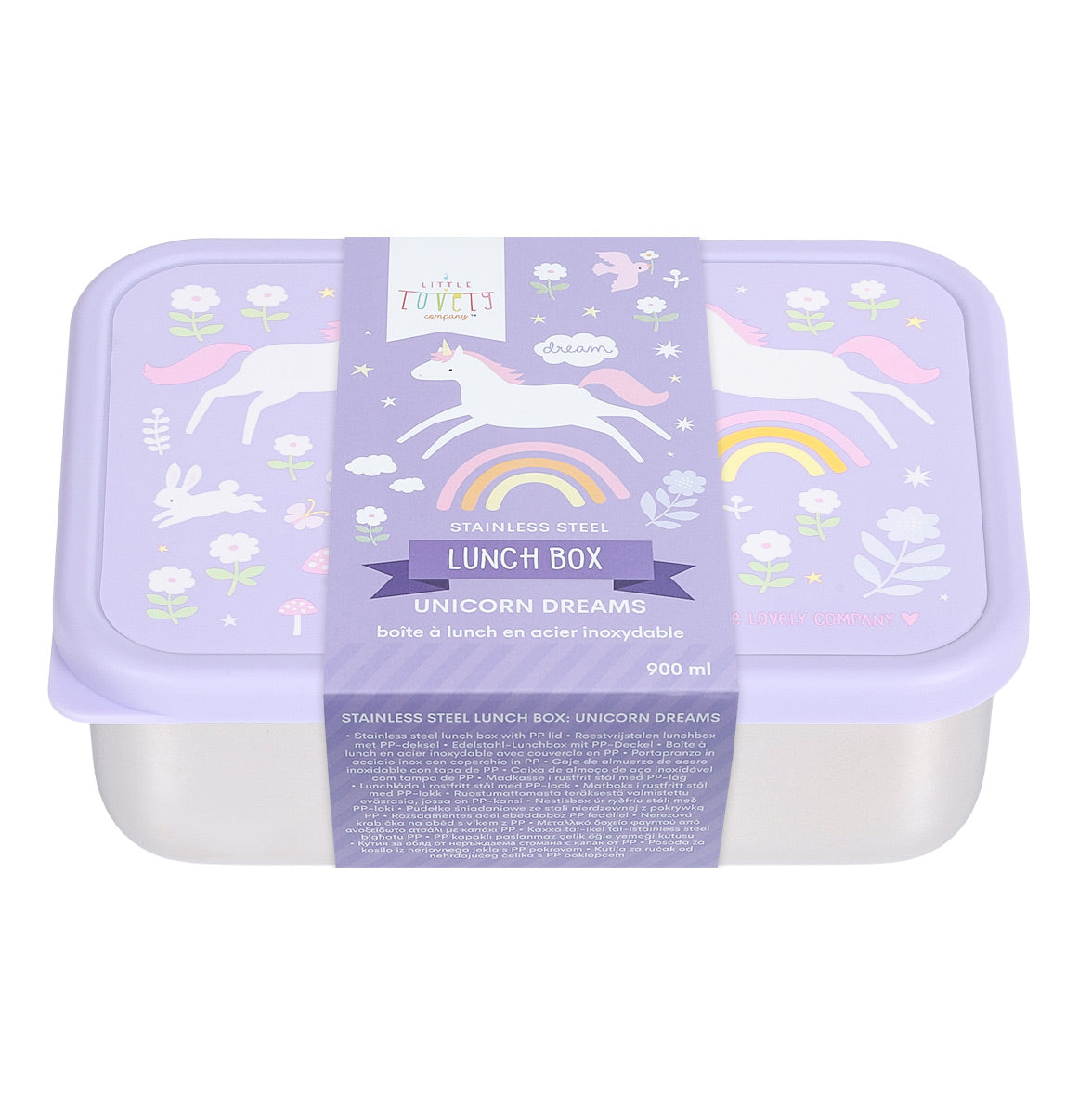 Boîte à déjeuner en inox - Unicorn Dreams – vue 6 – A Little Lovely Company