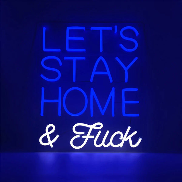 Laten we thuisblijven en de muur verneuken - Neonblauw