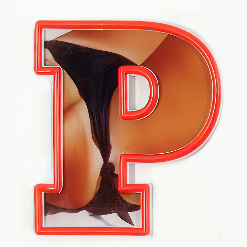 Playboy X Locomocean - Mot-symbole Playboy Néon LED Rouge pour Montage Mural