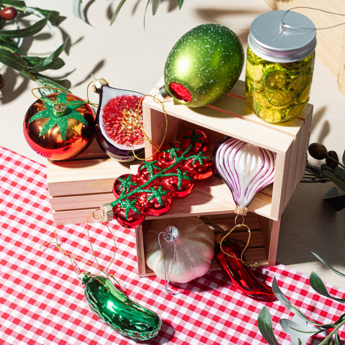 Boule de Noël oignon rouge