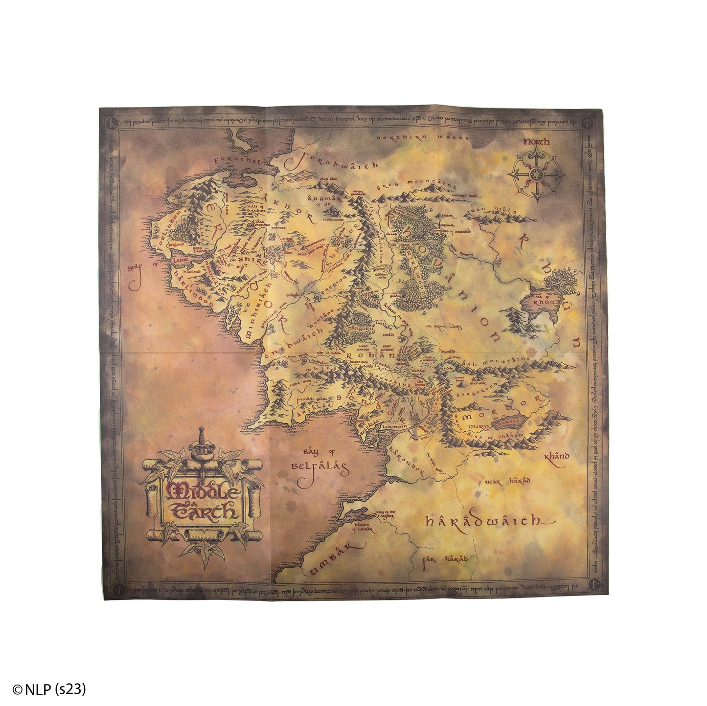 Middle-earth notebook with included map