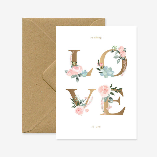 LOVE letters - Greeting card