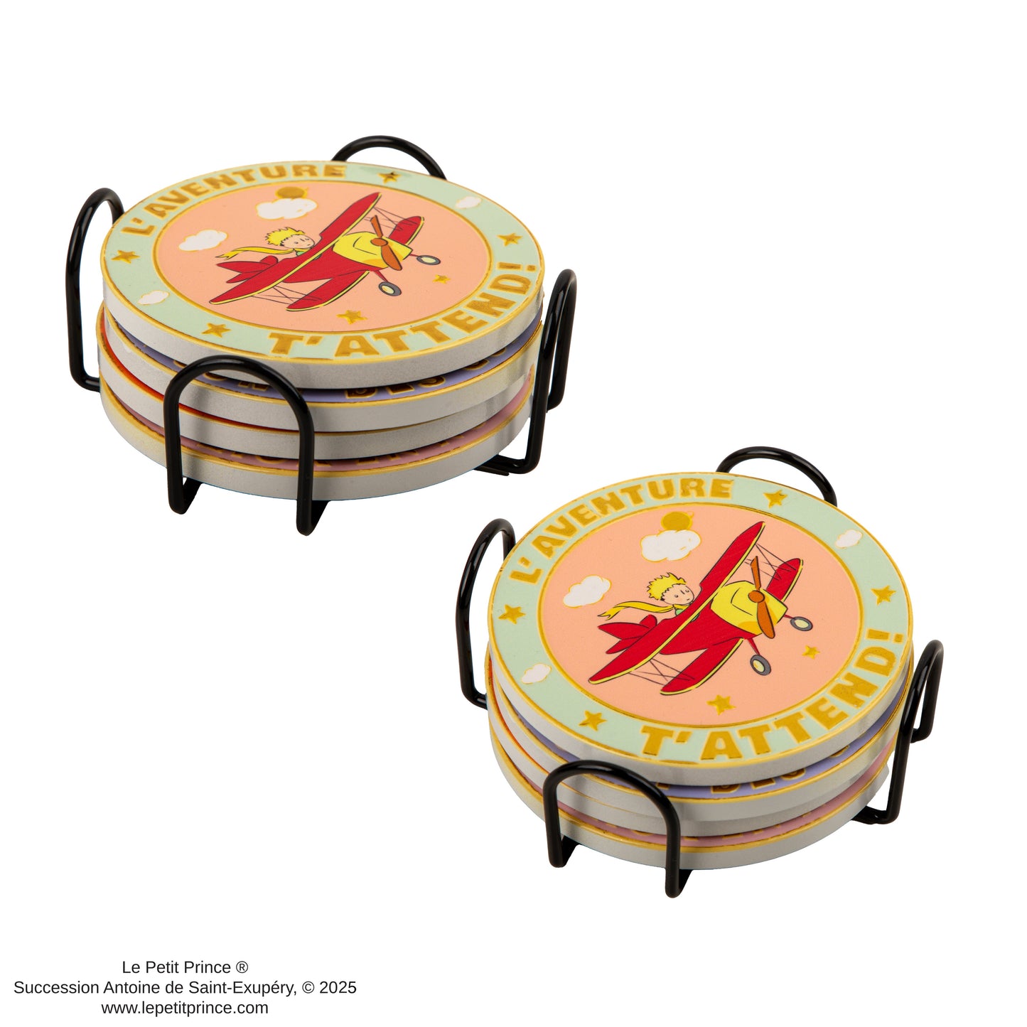 Set of 4 Little Prince Ceramic Coasters