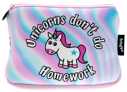 Grande trousse scolaire imprimée – licorne Homework