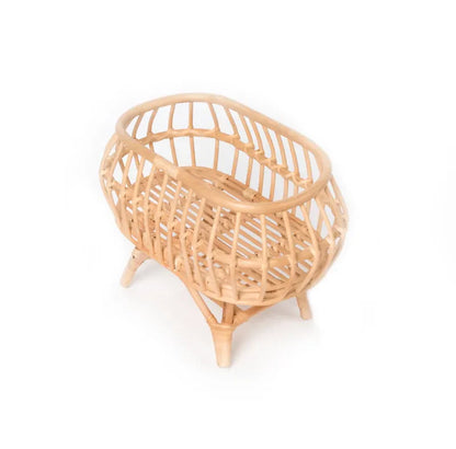 Rattan doll bed