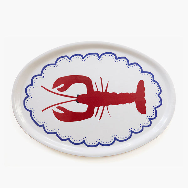 Lobster Oval Serving Tray - 31x22cm