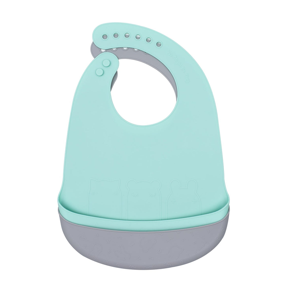 Lot of 2 Minty Green and Gray bibs