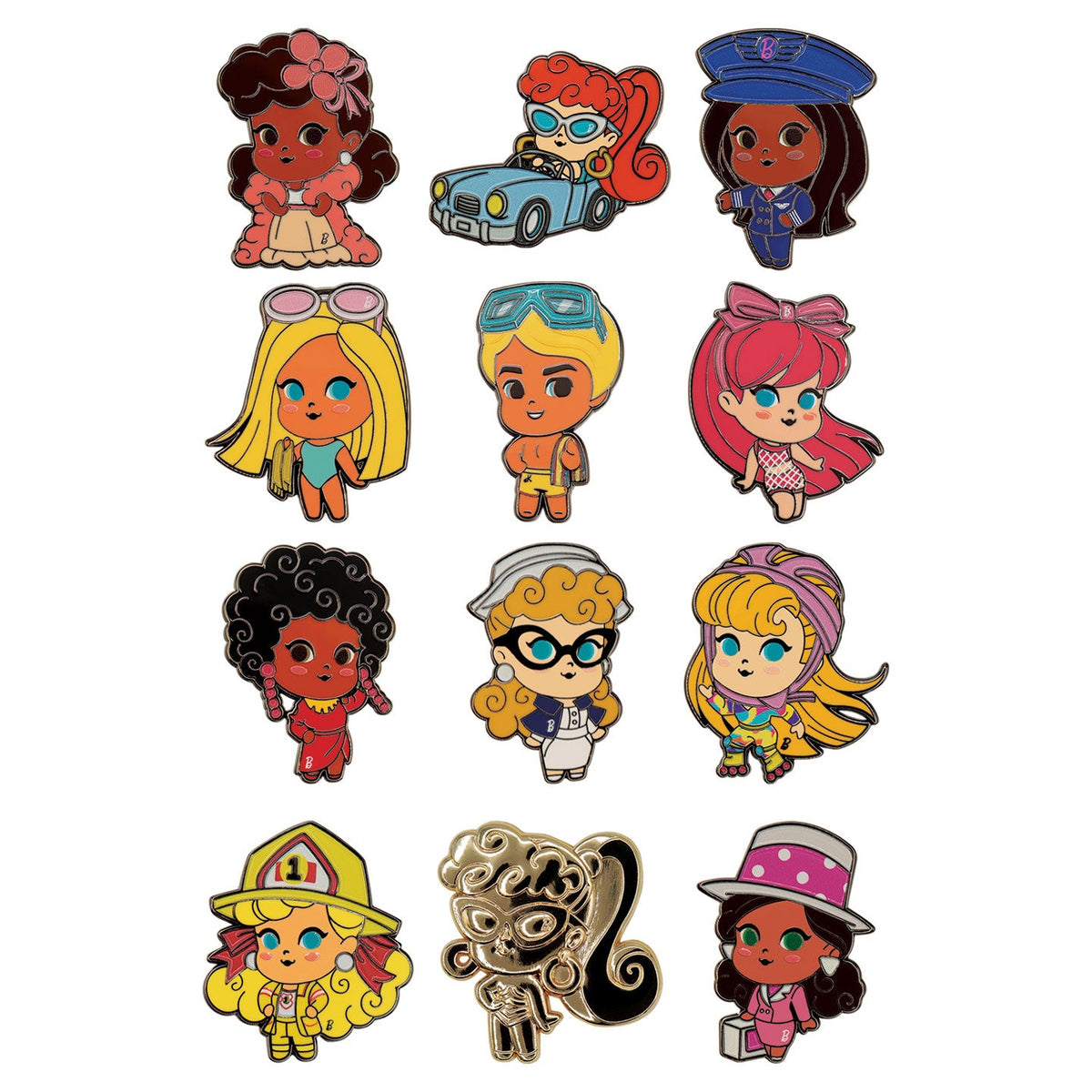 Display of 12 Barbie blind boxes - Mystery pin